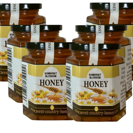 Honey 6 x 12 oz / 340 g Jars West Country Blossom Honey