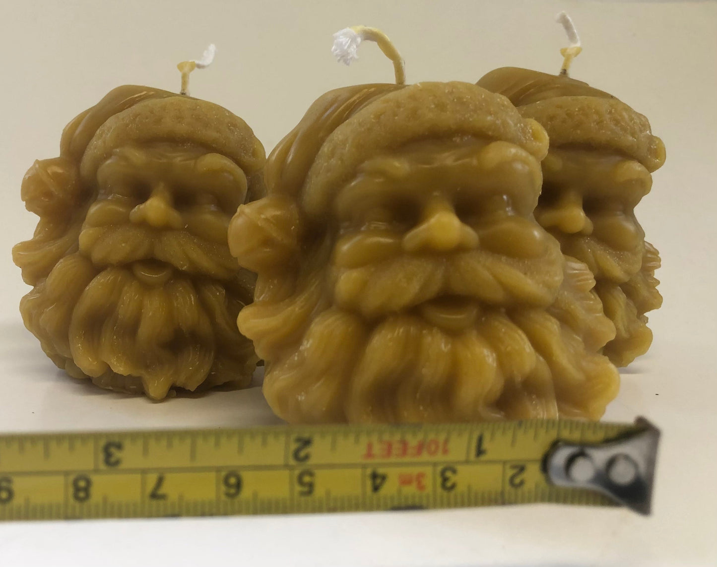 3 x Father Christmas Beeswax Candles