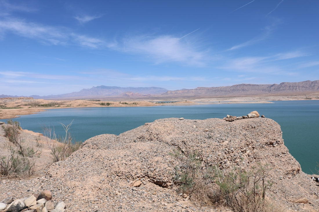 a large body of water surrounded by mountains