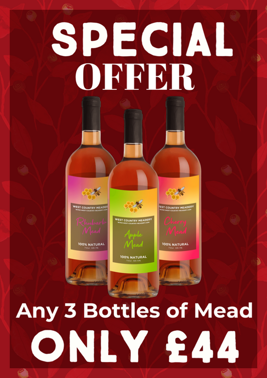 Special Offer any 3 Bottles West Country Mead