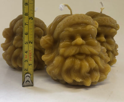 3 x Father Christmas Beeswax Candles